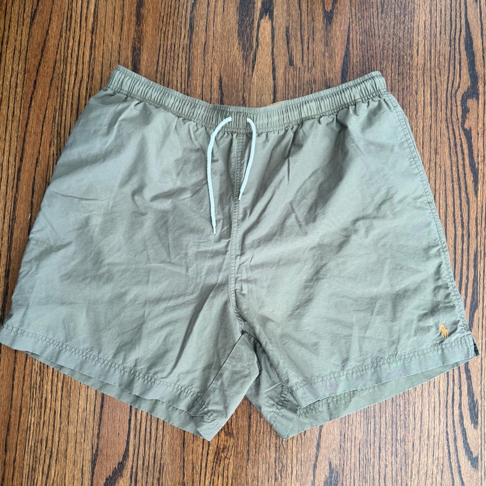 Polo Ralph Lauren Olive Drawstring Athletic Shorts Beach Swim Summer Spring XXL
